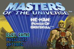 Masters of the Universe He-Man - Power of Grayskull Title Screen